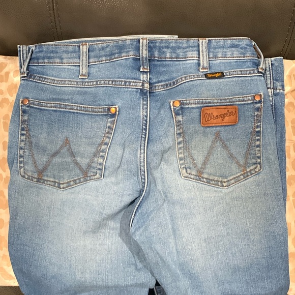 Wrangler Retro High Rise Trouser Flare Jeans 28/32 5 Pocket - Picture 10 of 14